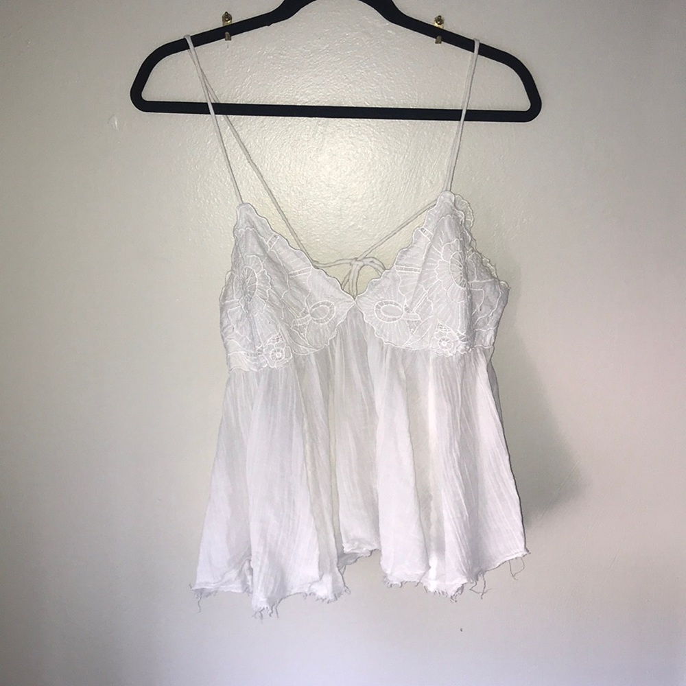 Flowy White Free People Tank